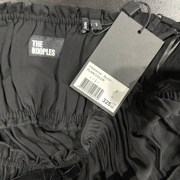 The Kooples Black Ruffle Bow Maxi Dress - Kooples Size 2 - US M - Picture 6 of 7